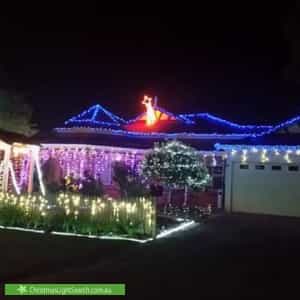 Christmas Light display at 7 Camphora Mews, Helena Valley