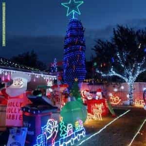 Christmas Light display at 31 Cedar Drive, Hastings