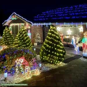 Christmas Light display at 20 Grenadier Grove, Gulfview Heights