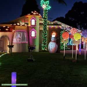 Christmas Light display at 166 Waradgery Drive, Rowville