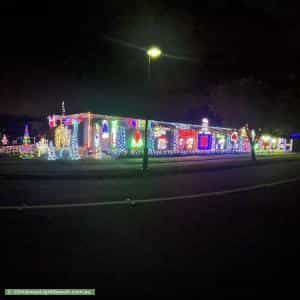 Christmas Light display at  50 Bathersby Crescent, Augustine Heights