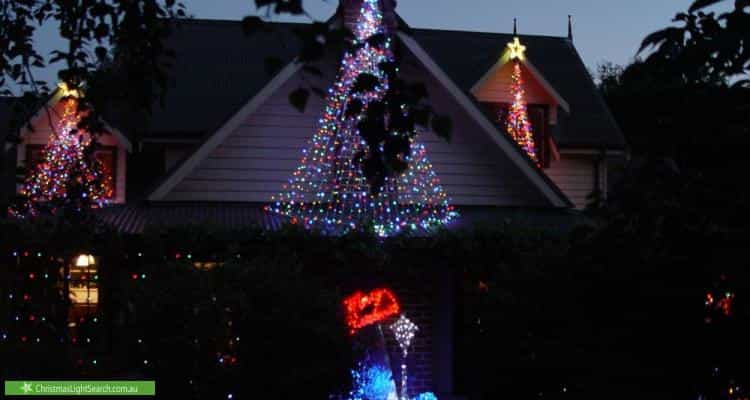 Christmas Light display at 64-66 Claremont St, Mt Eliza