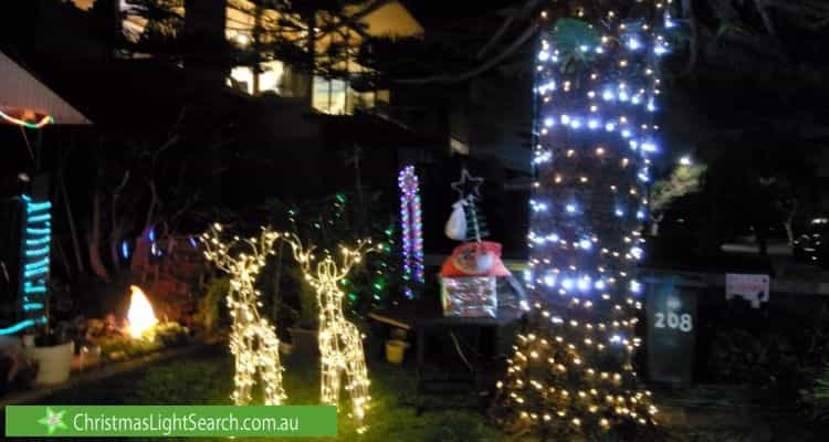 Christmas Light display at 208 Prince Charles Parade, Kurnell