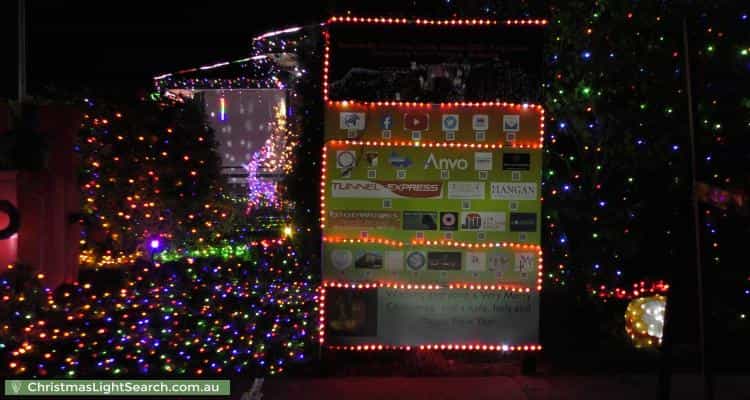 Christmas Light display at 8 Ring Court, Dandenong North