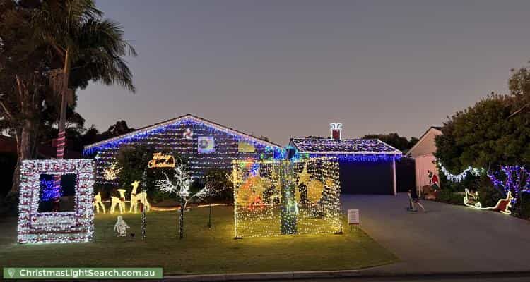 Christmas Light display at 5 Waraker Way, Leeming