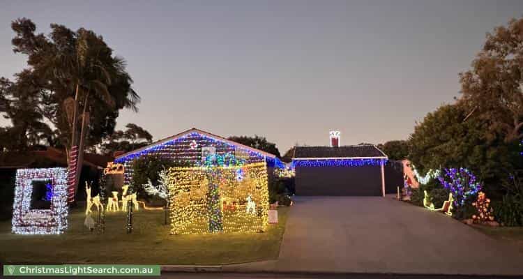 Christmas Light display at 5 Waraker Way, Leeming