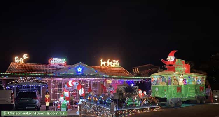 Christmas Light display at 17 Throsby Close, Karabar