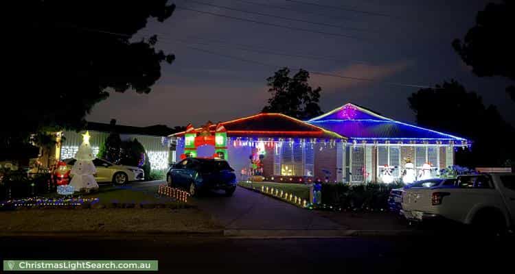 Christmas Light display at 23 Kurrua Grove, Dernancourt