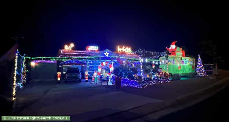 Christmas Light display at 17 Throsby Close, Karabar