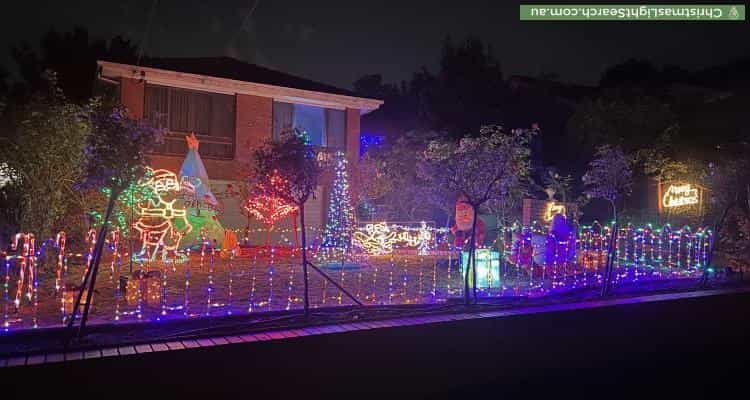 Christmas Light display at 45 Beverley Road, Heidelberg