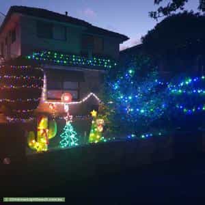 Christmas Light display at 58 Denver Street, Bentleigh East