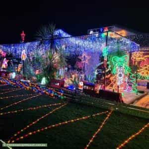 Christmas Light display at 10 Mondial Drive, Warner