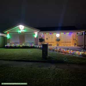 Christmas Light display at 35 Climus Street, Hassall Grove