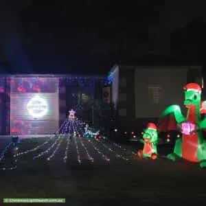 Christmas Light display at 12 Norris Place, Narellan Vale