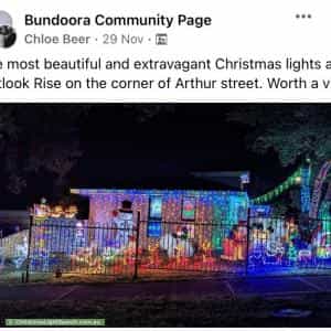 Christmas Light display at 2 Outlook Rise, Bundoora