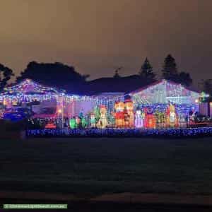 Christmas Light display at 105 Seabrooke Avenue, Rockingham