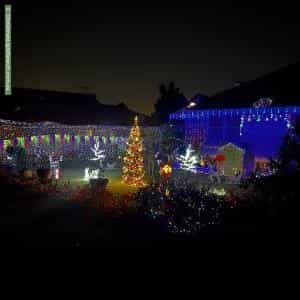 Christmas Light display at  12A Erica Avenue, Mount Claremont
