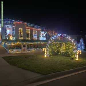 Christmas Light display at 7 Lightwood Avenue, Seymour