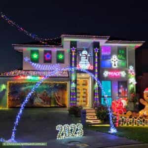 Christmas Light display at 3 Wylde Close, Elizabeth Hills