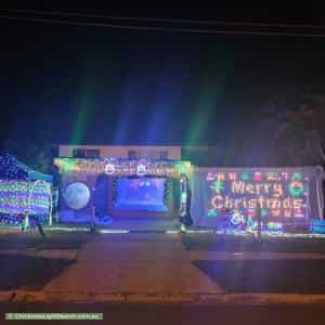Christmas Light display at 128 Jacaranda Avenue, Logan Central