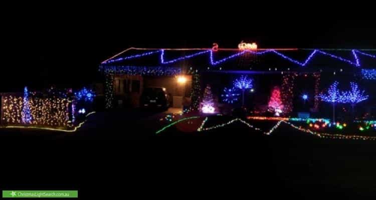 Christmas Light display at 14 Deighton Drive, Rosebud