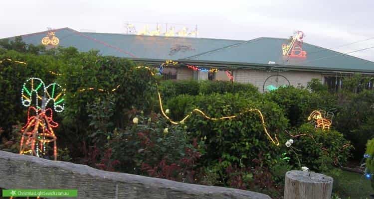 Christmas Light display at 42 Paringa Road, Red Hill South