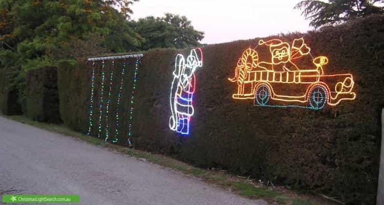 Christmas Light display at 42 Paringa Road, Red Hill South