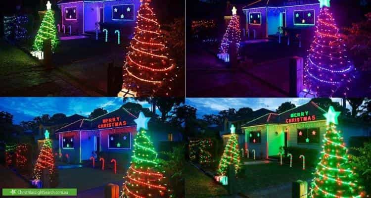 Christmas Light display at 37 Boundary Road, Heathcote