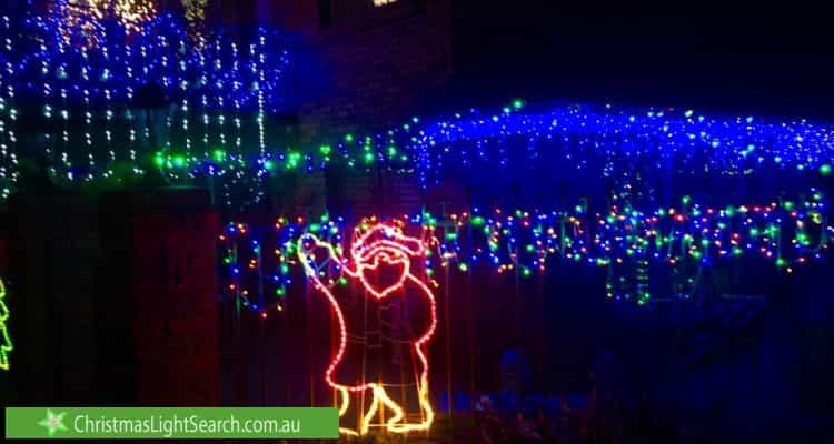 Christmas Light display at 5 Tobermorey Place, Hawker
