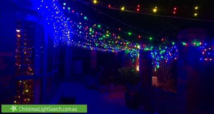Christmas Light display at 5 Tobermorey Place, Hawker