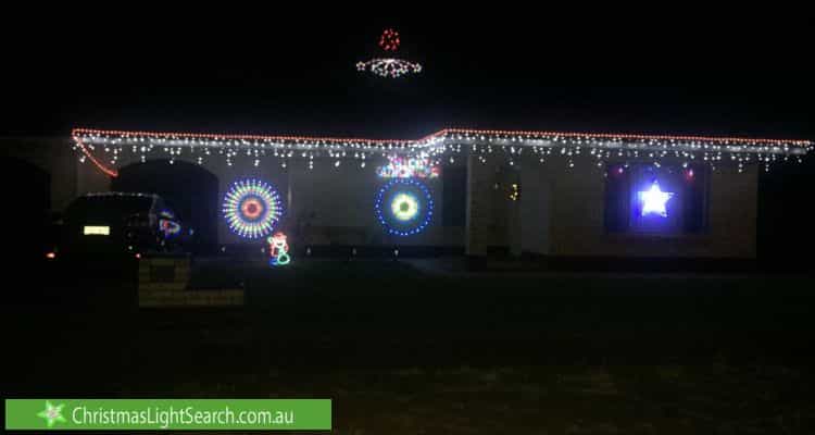 Christmas Light display at 21 Barnstaple Road, Salisbury