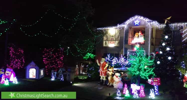 Christmas Light display at 5 Ventura Avenue, Narwee