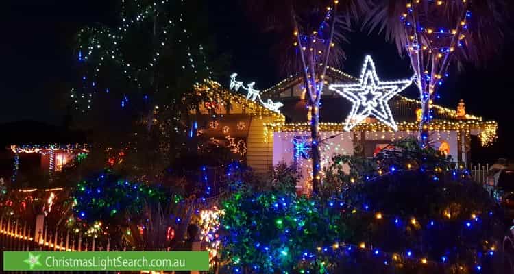 Christmas Light display at 6 Barina Road, Oak Park