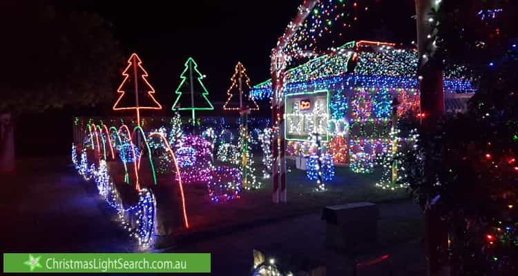 Christmas Light display at 3 Sabre Street, Netley