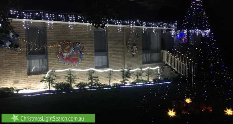 Christmas Light display at 10 Packer Street, Weetangera