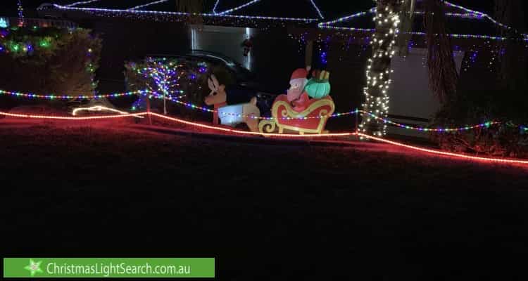 Christmas Light display at 5 Sunshine Court, Wynn Vale