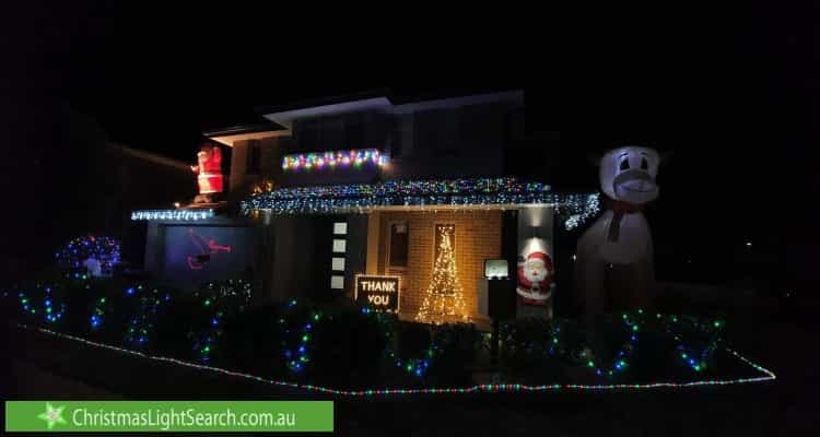 Christmas Light display at 11 Debenham Street, Oran Park