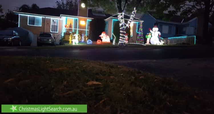 Christmas Light display at 28 Montgomery Avenue, Mount Waverley
