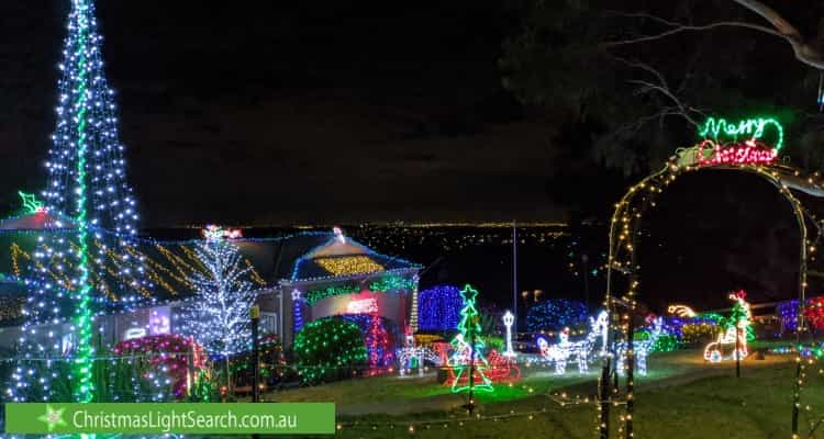 Christmas Light display at  Carla Views, Sunbury