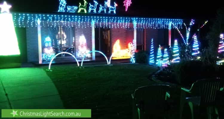 Christmas Light display at 2 Brook Court, Kidman Park