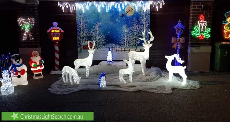 Christmas Light display at 13 Carissa Drive, Botanic Ridge
