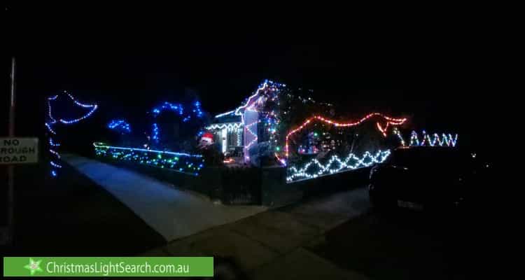 Christmas Light display at 32 Leinster Street, Ormond