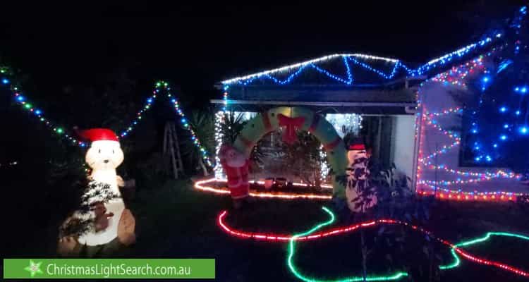 Christmas Light display at 32 Leinster Street, Ormond