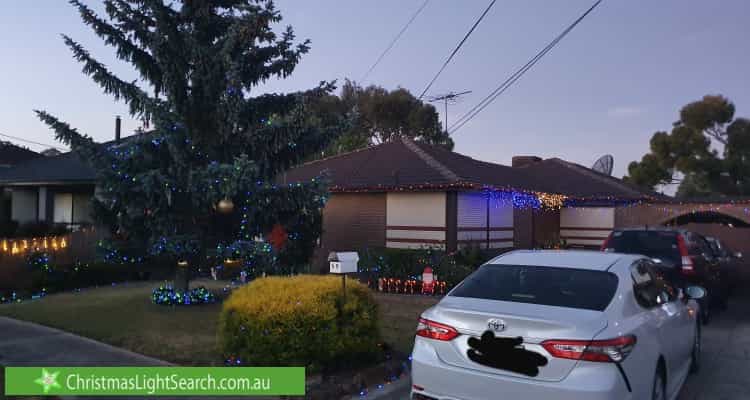 Christmas Light display at 59 Snaefell Crescent, Gladstone Park