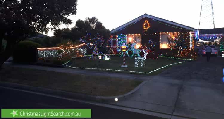 Christmas Light display at 8 Libere Court, Doncaster