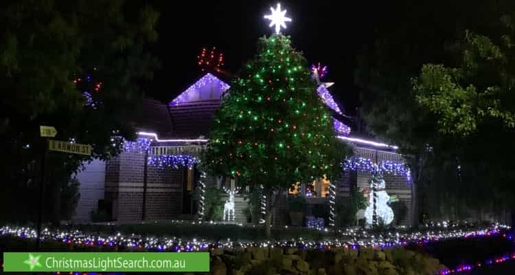 Christmas Light display at  Treeby Boulevard, Mordialloc