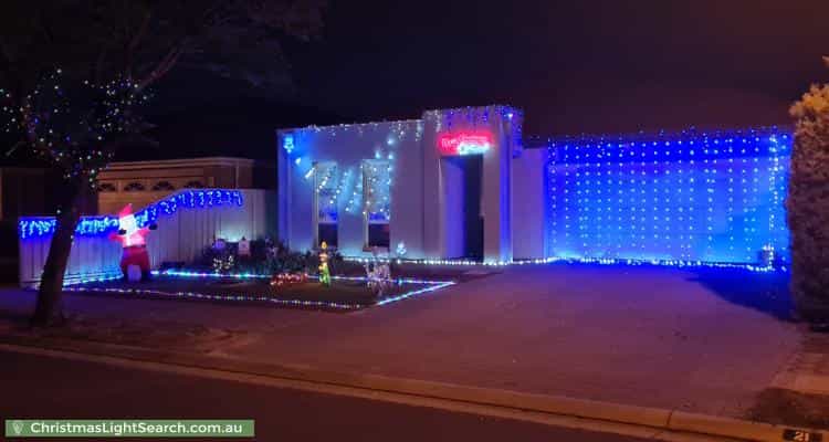 Christmas Light display at 21 Hastings Avenue, Burton
