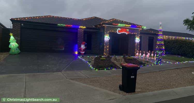 Christmas Light display at  Andreas Court, Melton West
