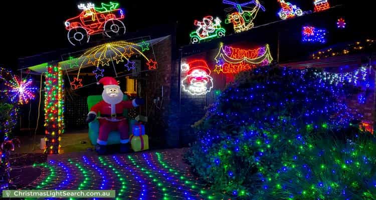 Christmas Light display at 9 Elura Court, Sheidow Park