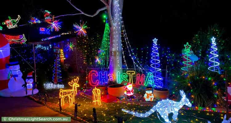 Christmas Light display at 9 Elura Court, Sheidow Park